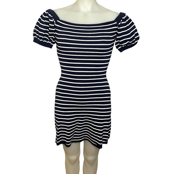Navy White Stripe Dress 💙 - Picture 1 of 9